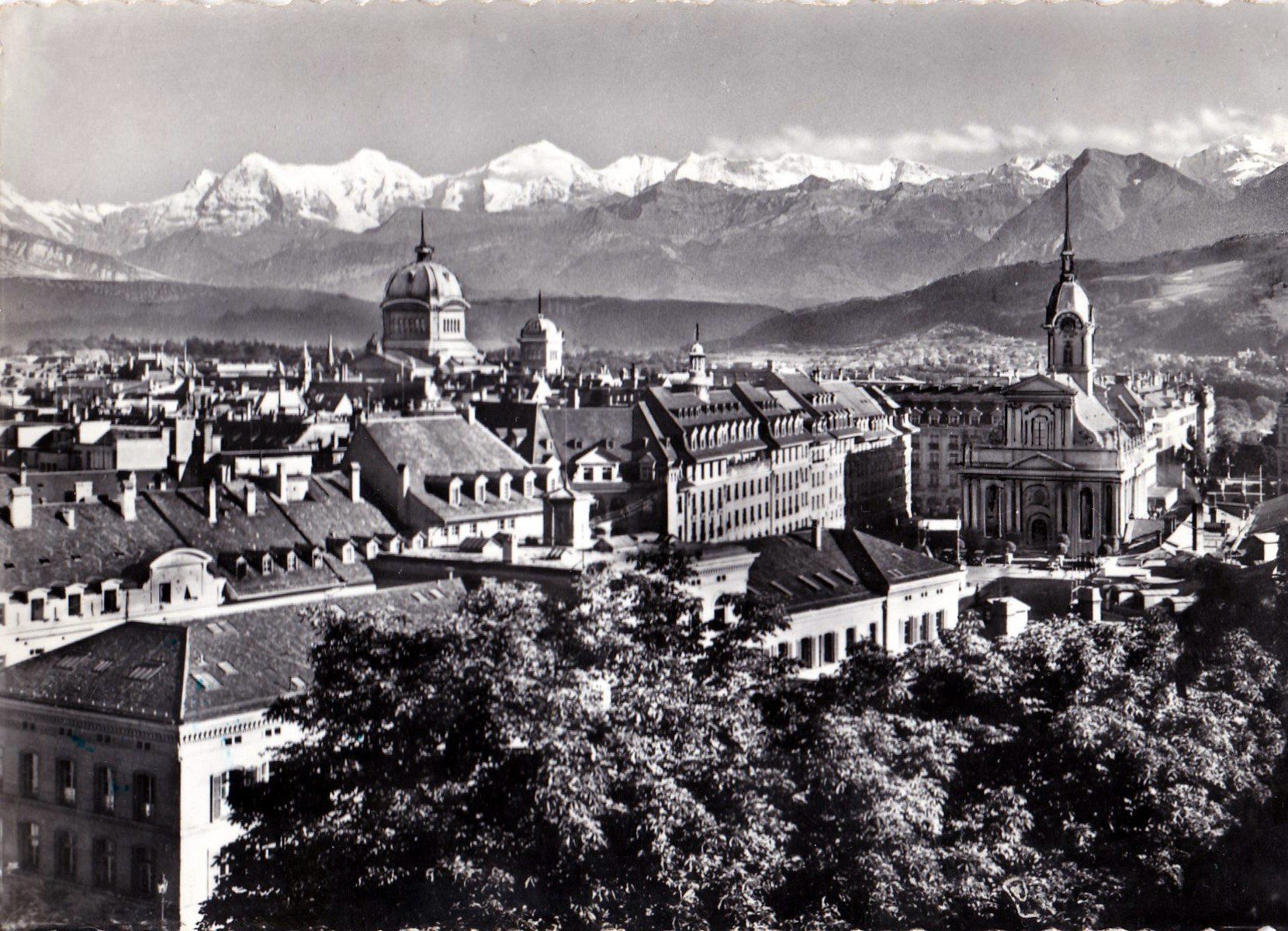 Cartoline postali: Alte Ansichtskarte Bern mit Alpenblick,1940 – Usato da Neuenhof venduto da Wanton