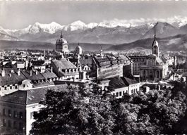 Alte Ansichtskarte Bern mit Alpenblick,1940