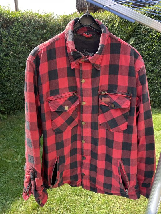 Bangla Herren Motorradhemd - Holzfällerlook Mit Protektoren Aramid