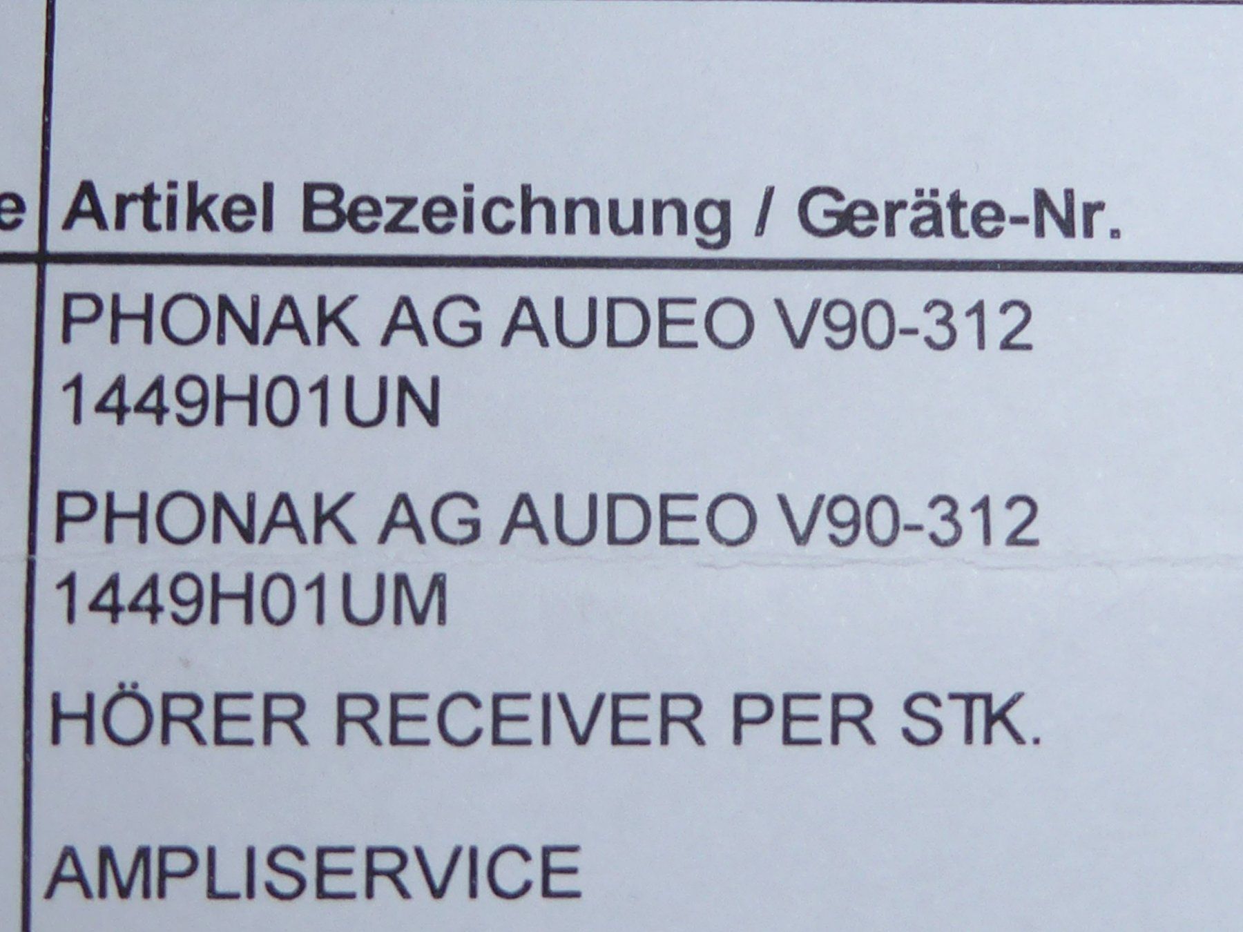 Phonak Attrezzature mediche: PHONAK Audeo V90-312 Hörgerät – Usato da Uster venduto da hobbes14 4