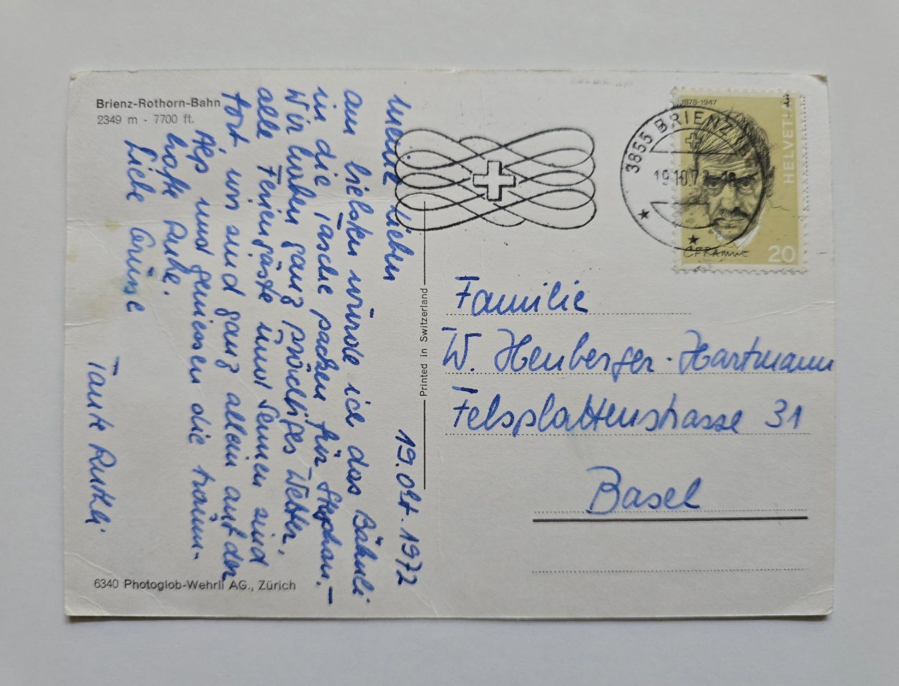 Cartoline postali: AK Bahnen Brienz-Rothorn-Bahn alt – Usato da Dättlikon venduto da Wundertuete_ 1