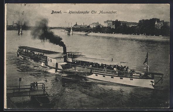 Cartes postales: Basel, Der Rheindampfer Chr. Musmacher i – D'occasion à Berlin par bartko-reher
