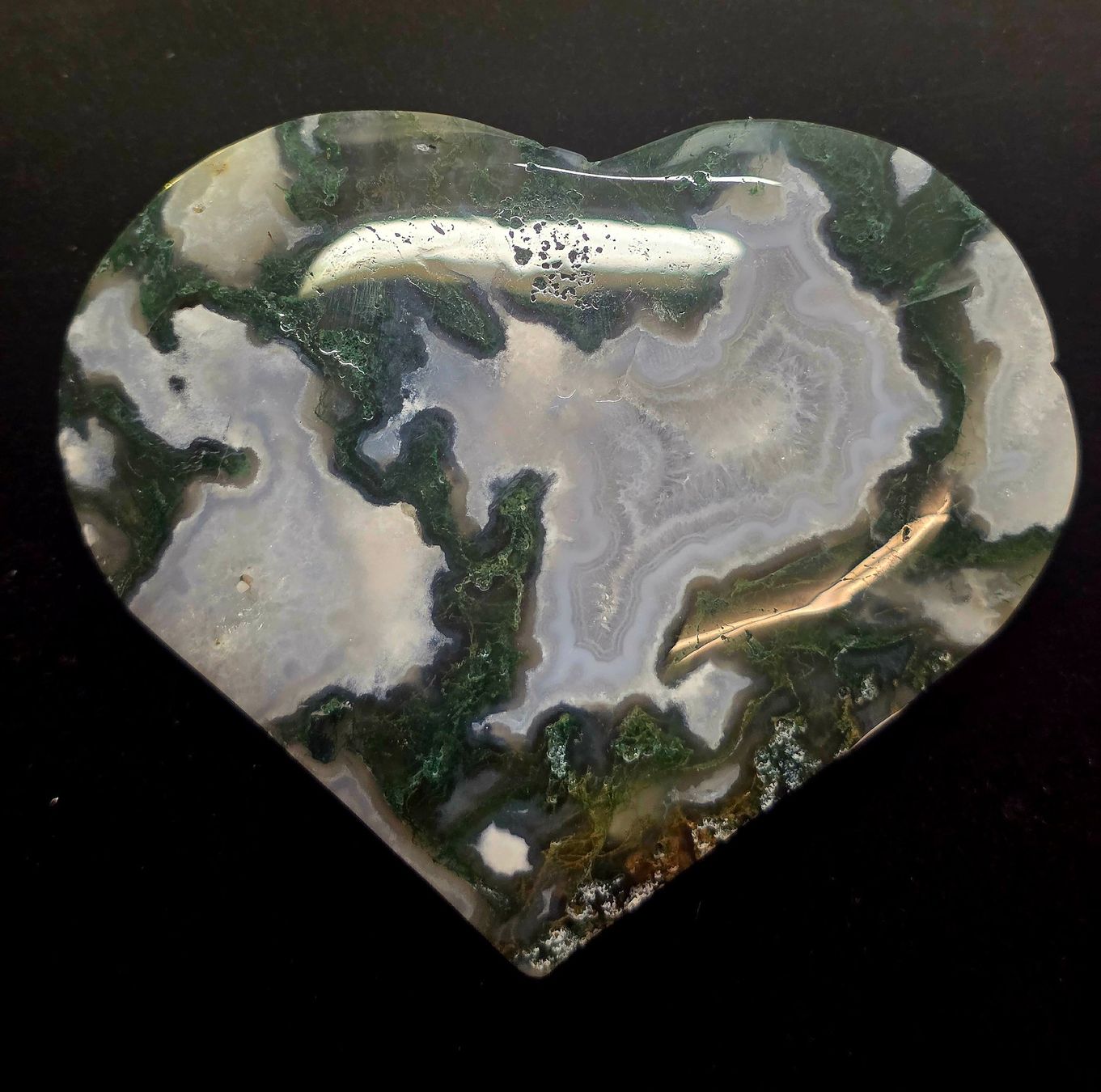 Minerali & Pietre curative: Moosachat Herz 217g – Nuovo e nell'imballaggio originale da Matzingen venduto da Shay_Crystalz