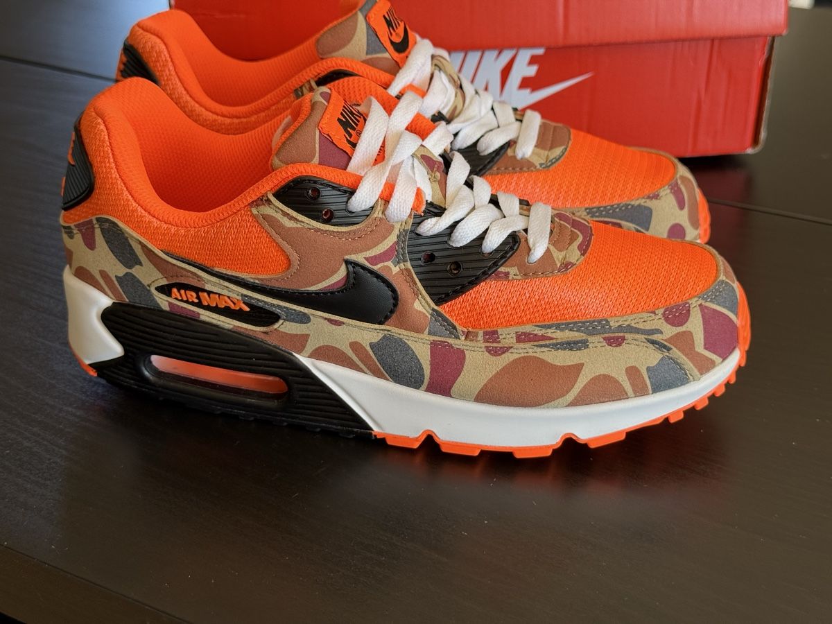 Nike Herrenschuhe: Nike Air Max 90 Duck Camo Orange - Gr.43  – Neu und originalverpackt aus Wallbach von Nenex