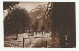 Postkarte Brienz, Berner Oberland Seepromenade m. Alpenblick