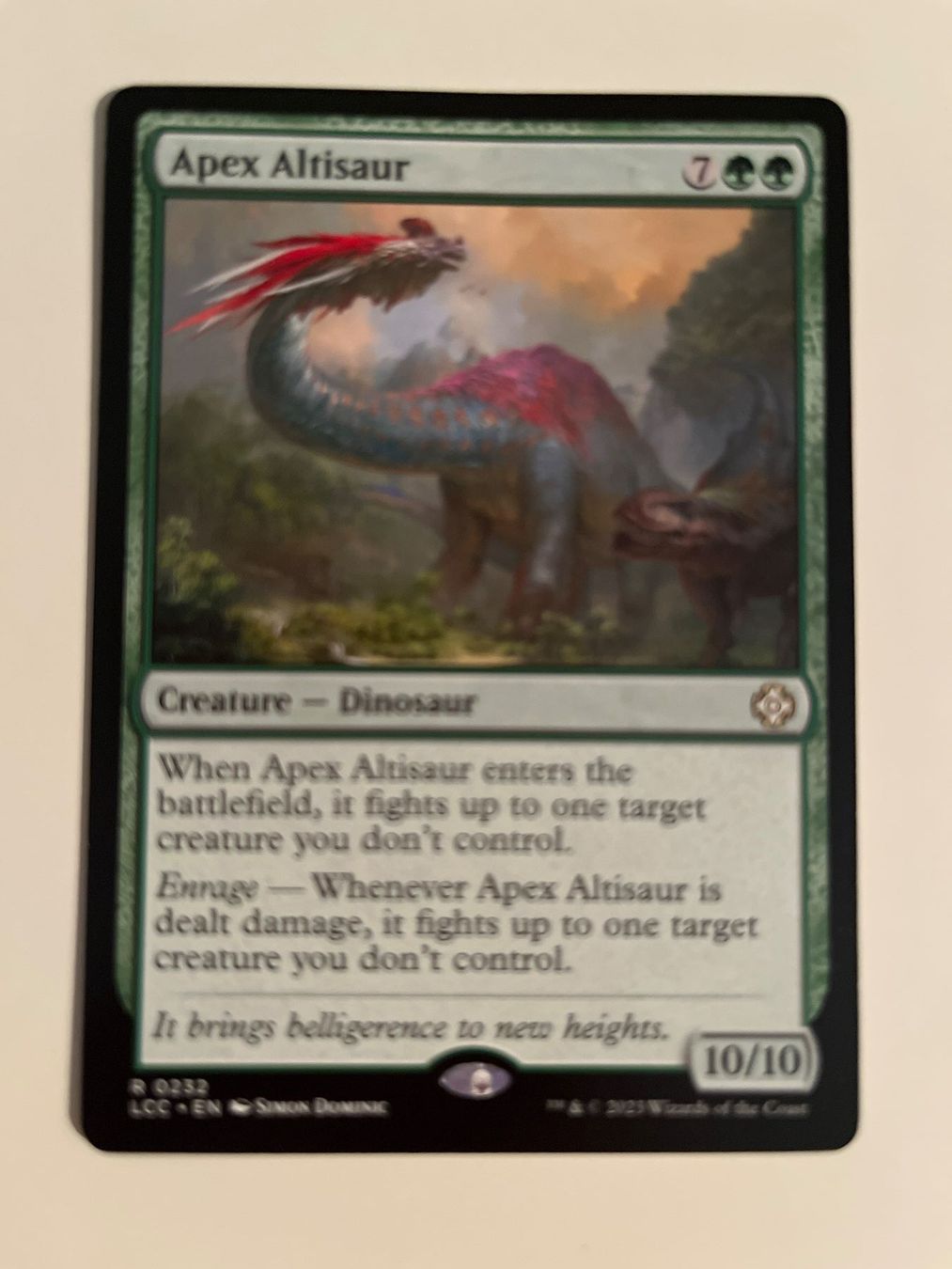 Magic The Gathering Carte collezionabili: 1 x Apex Altisaur - Magic: The Gathering - MtG – Usato da Kriens venduto da Shadi1980