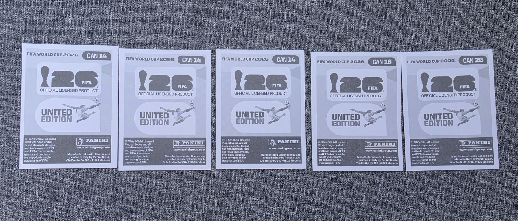 Panini Cartes à collectionner: Panini FIFA World Cup Sticker 5er Set – Neuf (Voir description) à Muhen par Snowman78 1