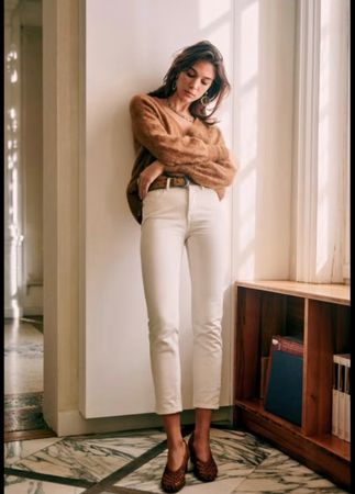Sézane Denim weisse Jeans Gr. 27 – 100% Baumwolle