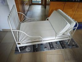 Kinderbett IKEA MINNEN weiss inkl. Lattenrost + 3 Matratzen