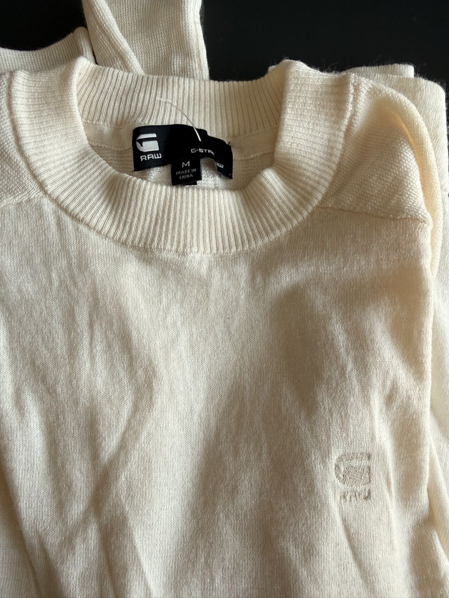 G-Star Pullover & Sweatshirts: Pullover G-Star M Creme leichter Strickpullover Herren Damen – Gebraucht aus Staad SG von Chirrari
