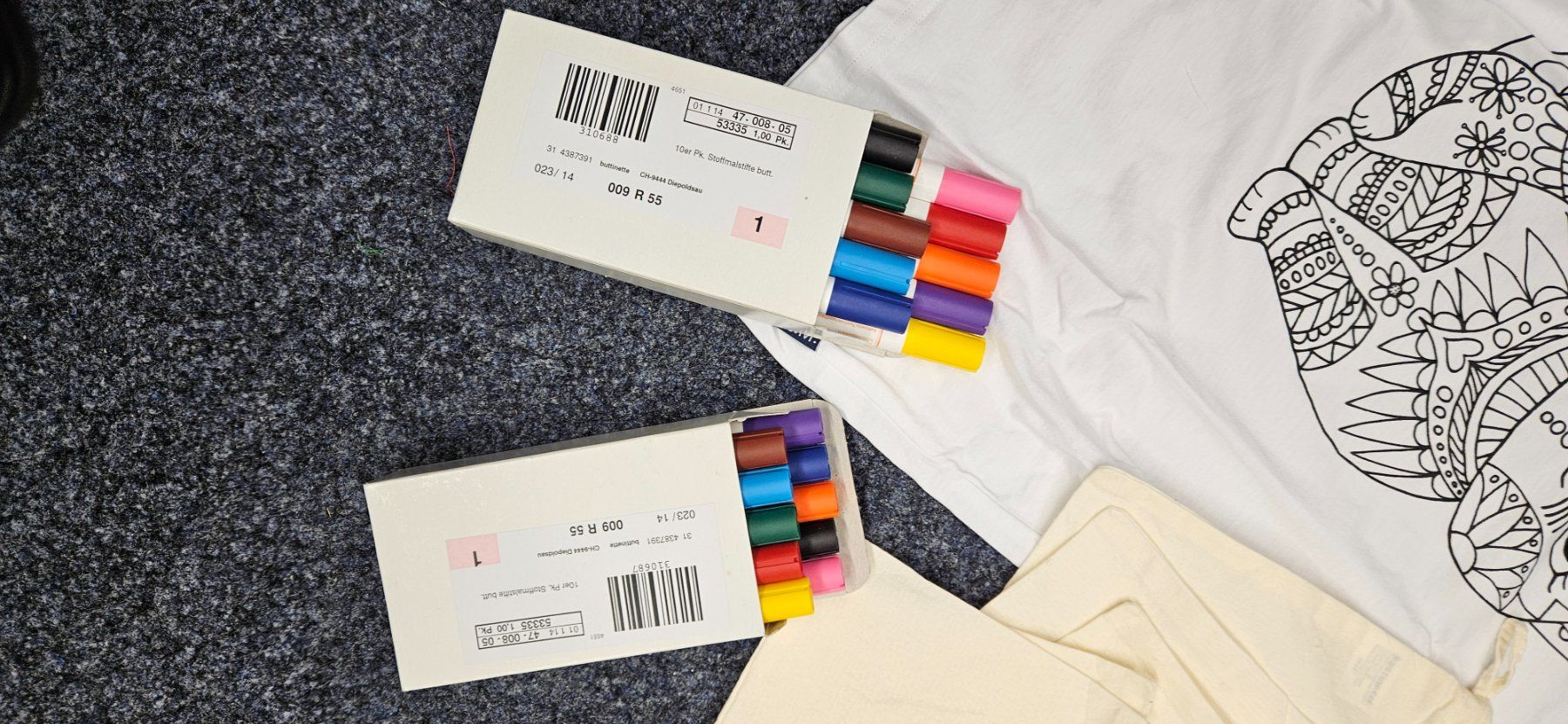 Kit bricolage: Bastelset Textil- Malerei – Usato da Balgach venduto da silvia2030 4