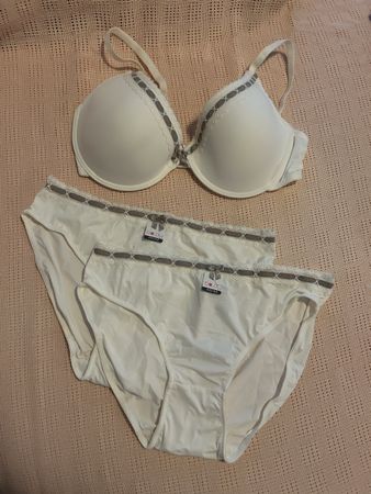 Damen Wäsche Set Weiss Gr. 40/42 Neu