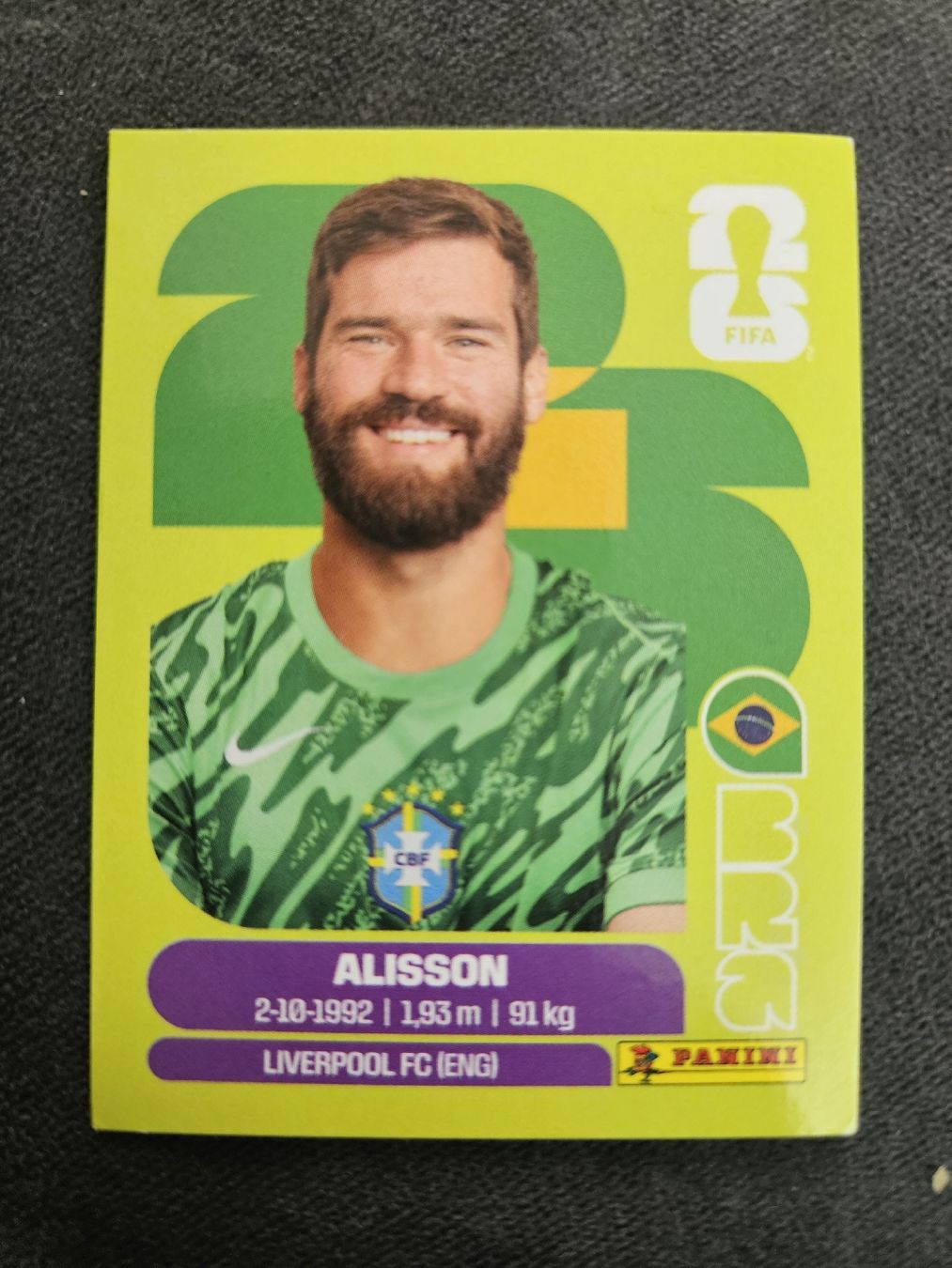 Panini Carte collezionabili: Alisson #1 WM  – Nuovo (secondo la descrizione) da Würenlingen venduto da Dinli