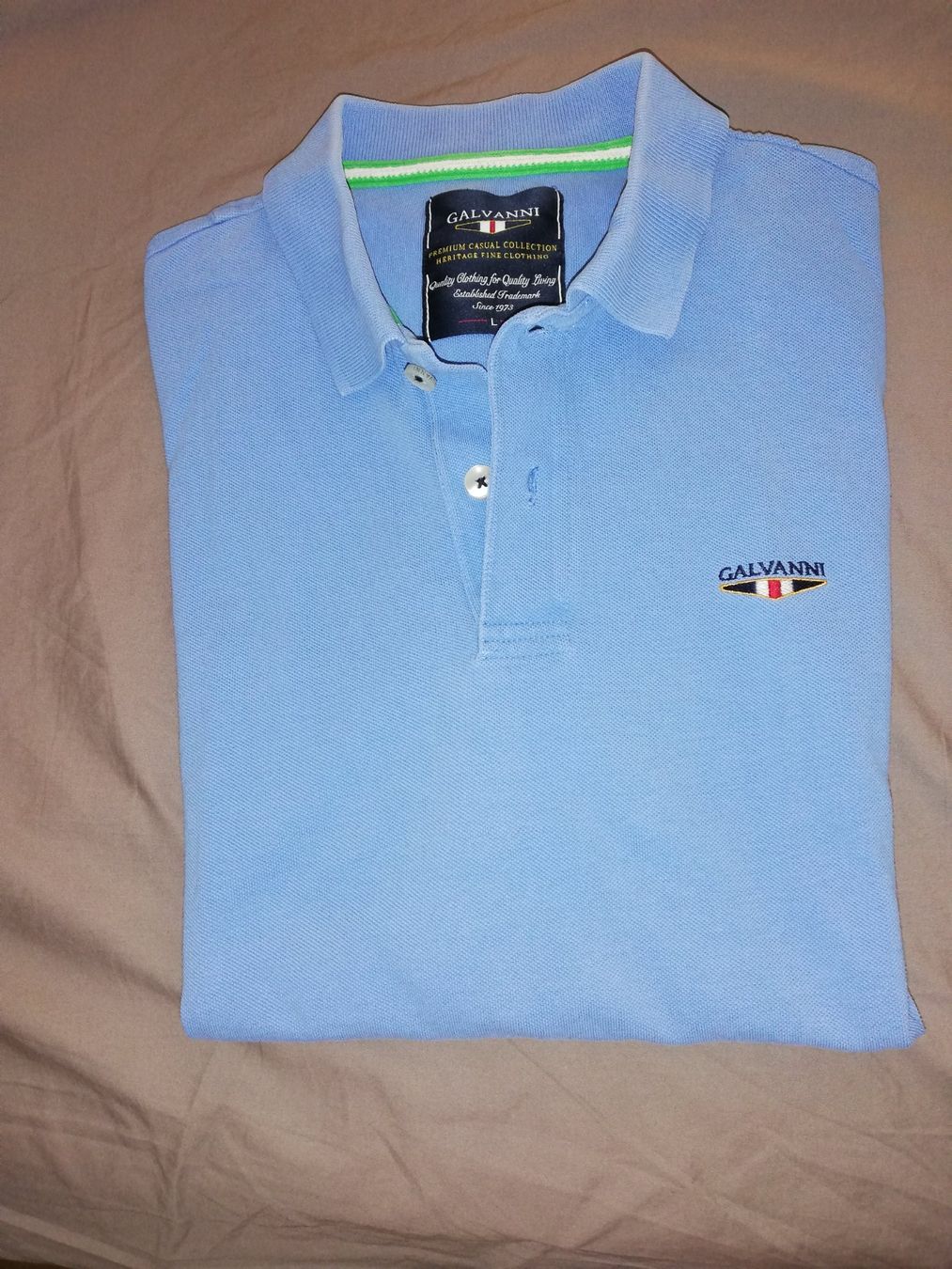 Magliette Polo: Polo Galvani bleu pale L – Usato da Genève venduto da ant_5hwp