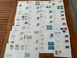 1994 - 35 FDC - mit Einzelmarken - avec timbres isolés