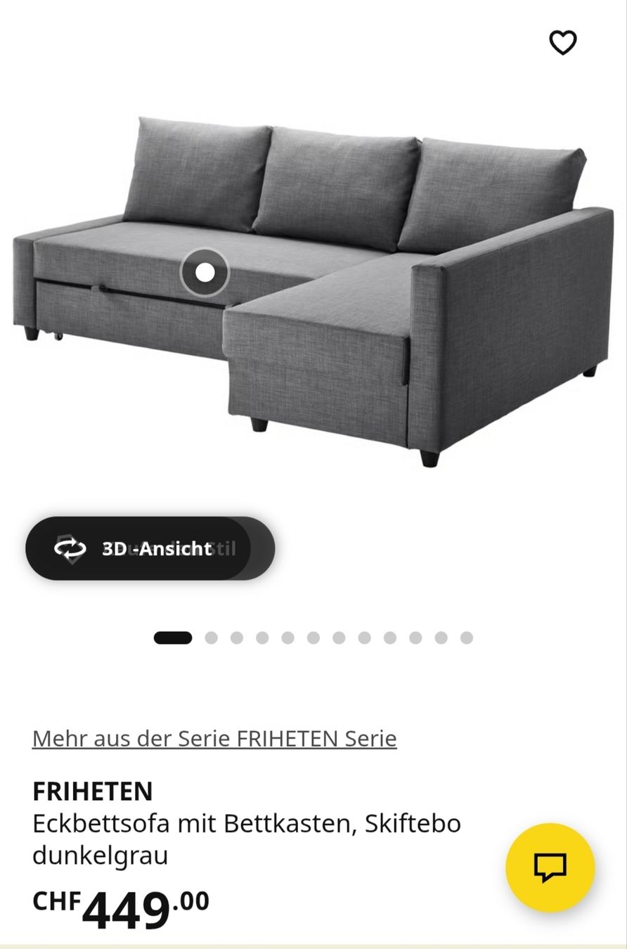 Divani: Ikea Friheten Schlafsofa – Usato da Kleinwangen venduto da Cane18corso 4