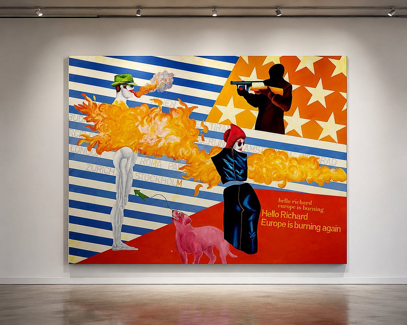 Dipinti: Grande toile Pop Art 70's – Usato da Montreux venduto da LeVintage33