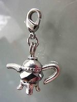 Anhänger Teapot silber Metall 33x21mm