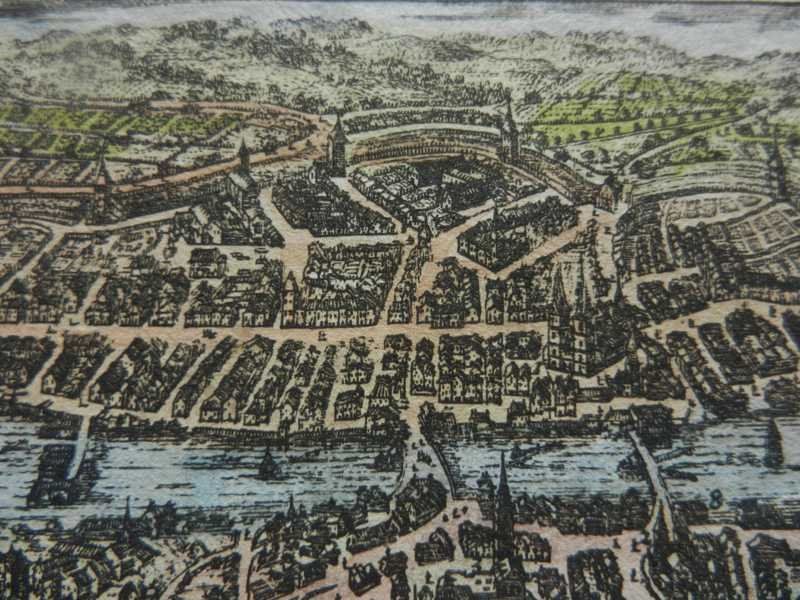 Stiche: Zürich kolorierter Kupferstich – Gebraucht aus Risch von Rischli15 9