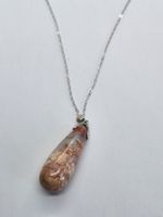 Candy Achat Anhänher 925 Silber fassung und Kette