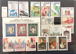 1988 Liechtenstein Jahresausgabe Postfrisch **