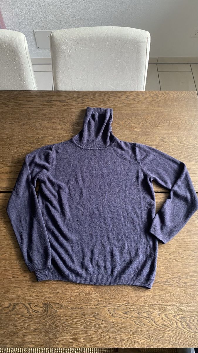 Pulls & Sweat-shirts: Rollkragenpullover Cashmere-Feeling dunkelblau Grösse M – D'occasion à Hochwald par _biene_ 3