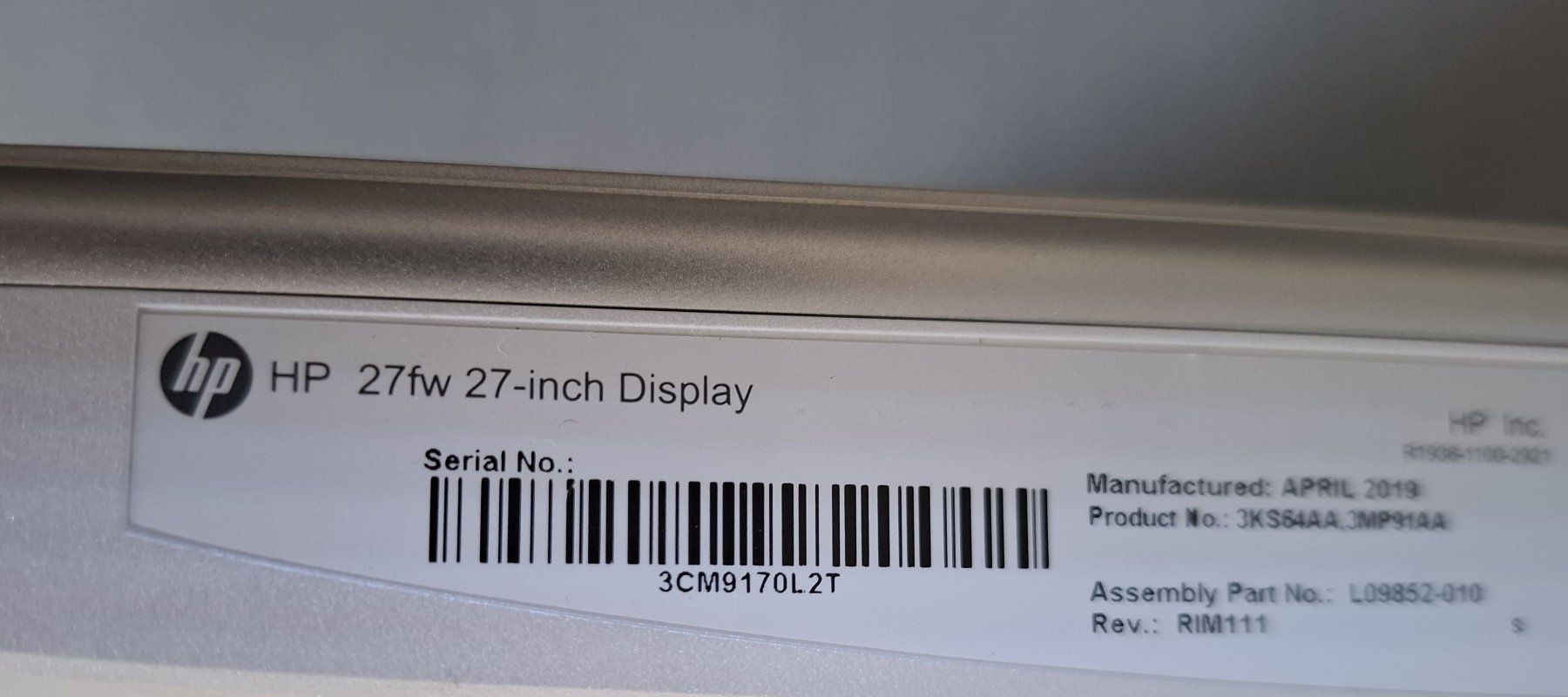 Hewlett Packard Monitore: Datenblatt HP 27fw-Display – Gebraucht aus Glattfelden von Dealer71 3