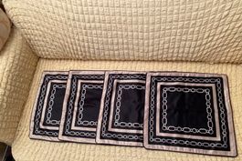4 Neue Kissenhüllen , Schwarz/Beige 40 x 40 cm, H&M HOME