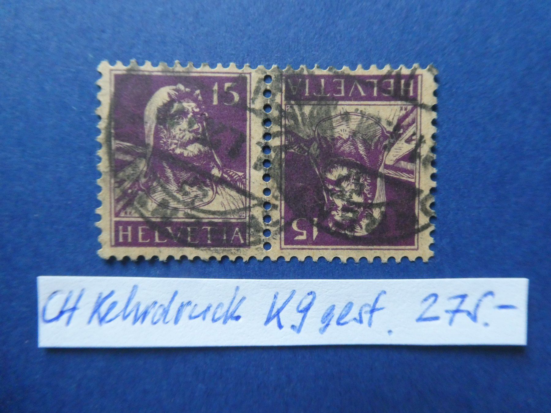 Tutti i francobolli: CH Kehrdruck K9 gestempelt – Usato da Lausen venduto da Herbamare01