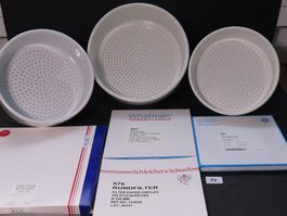3x XL Büchner-Trichter Nutsche Filter aus Porzellan Labor