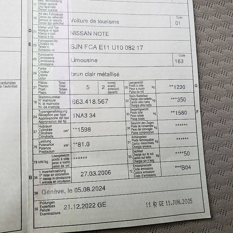 Automobili: Nissan Note 2006 - automat. - expertisée 06.25 - 131'600 km – Usato da Meinier venduto da thierry.gremion 3