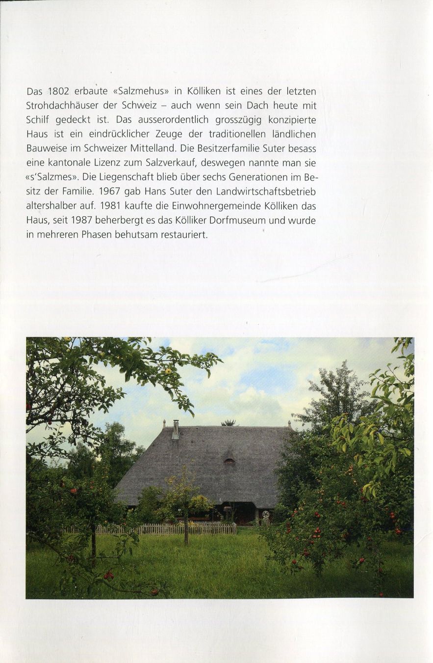 Bücher: Kölliken, Strohdachhaus, "Salzmehus", Kunstführer – Gebraucht aus Aarau von Elmaar41 1