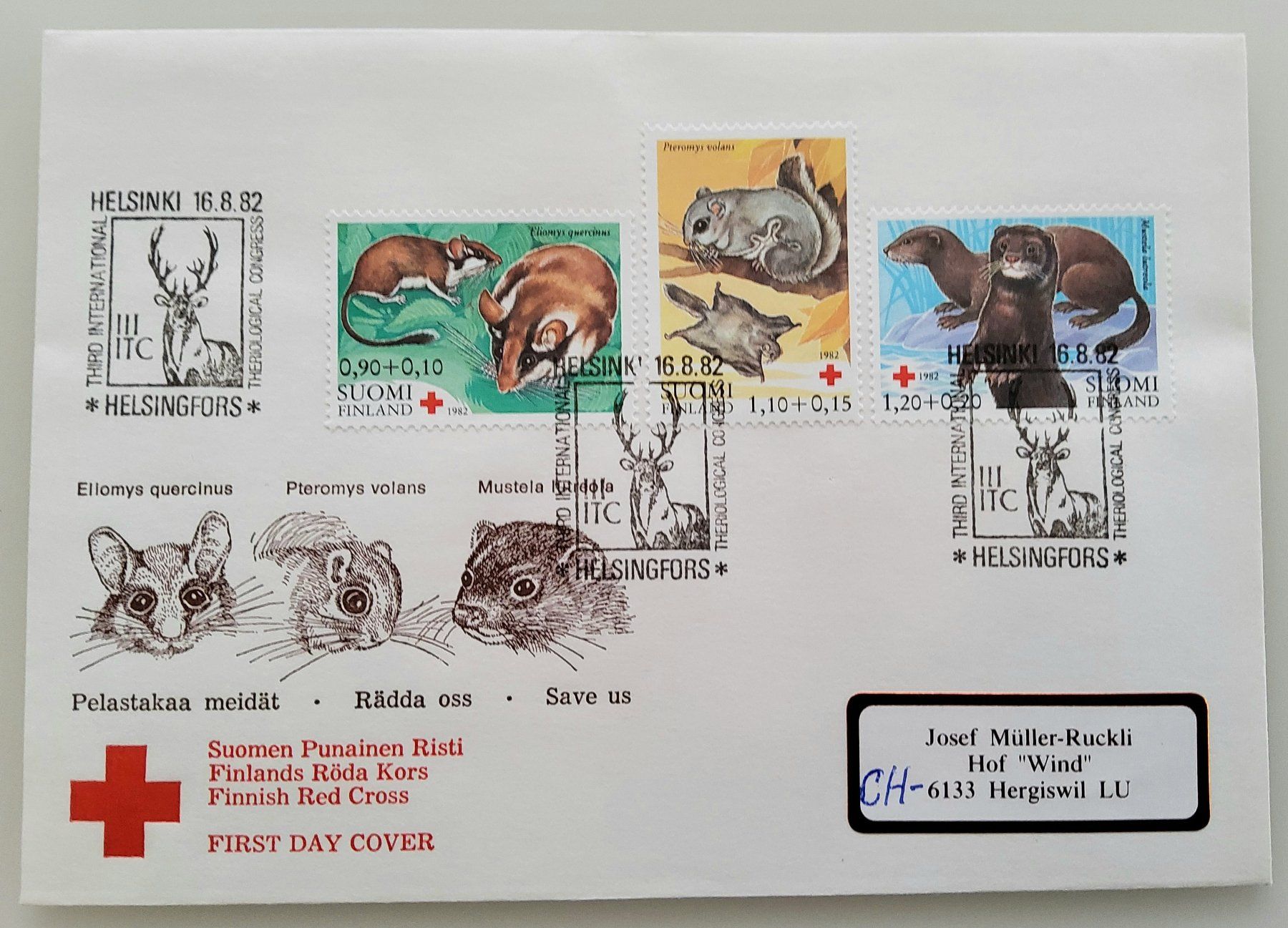 Alle Briefmarken: Finnland Rotes Kreuz 1982, FDC – Gebraucht aus Buchrain von mue_kru