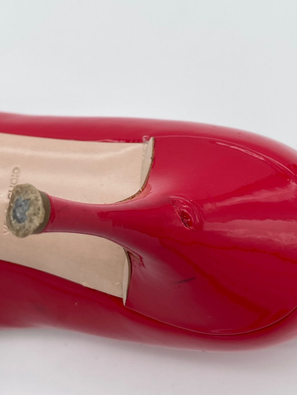 Miu Miu Scarpe da donna: Miu Miu Pointed-Toe Patent Pump EU 37 Rot – Usato da Zürich venduto da shoe_shop 7