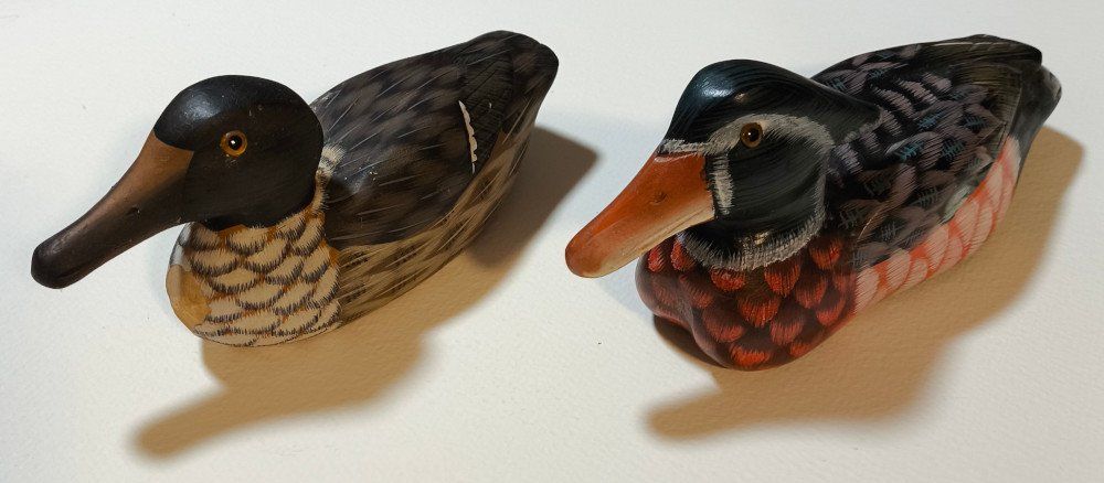 Statuette: Bemalte Entenfiguren aus Holz, 2 Stück – Usato da Gipf-Oberfrick venduto da mar_g8ks 1