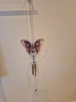 Windspiel Schmetterling mit Perlen