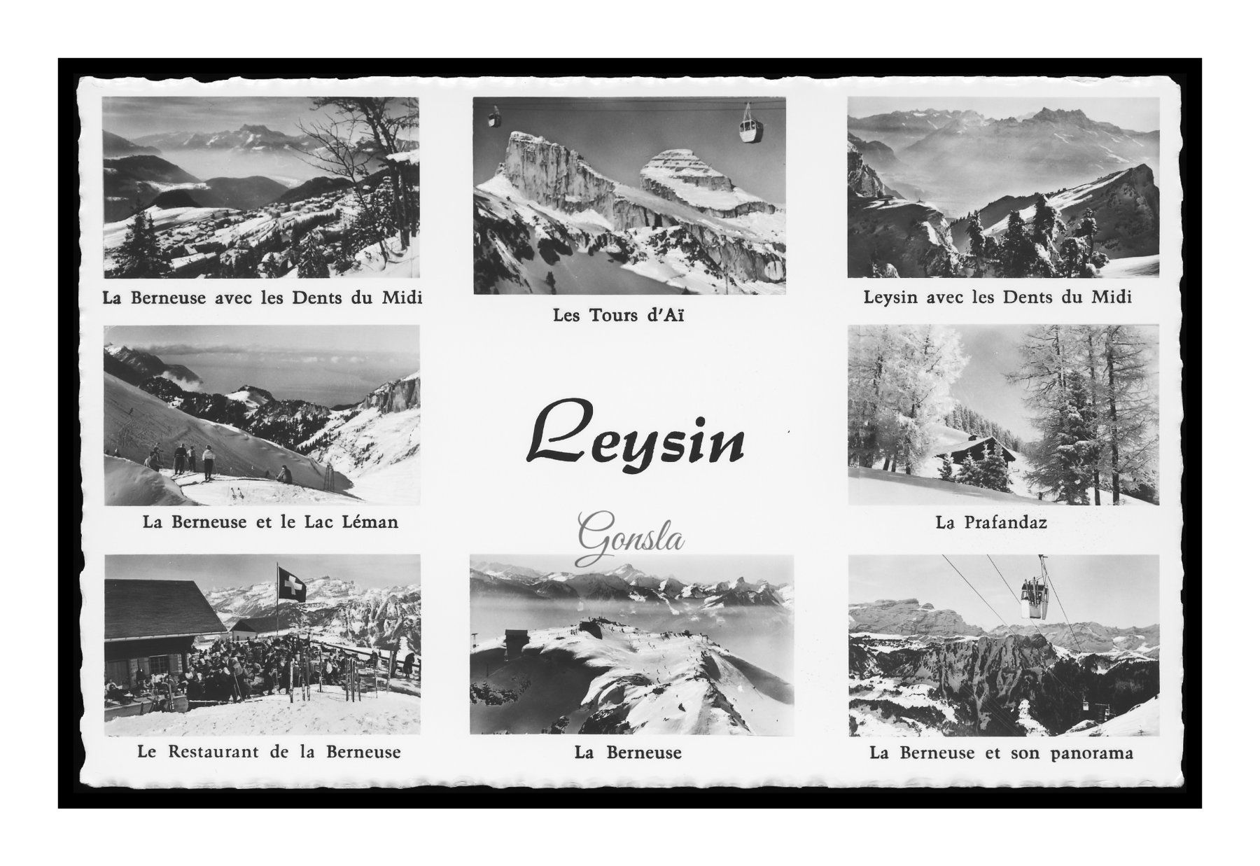 Cartes postales: LEYSIN - 1960 "Multi-Vues Hivernale" – D'occasion à Onex par gonsla01