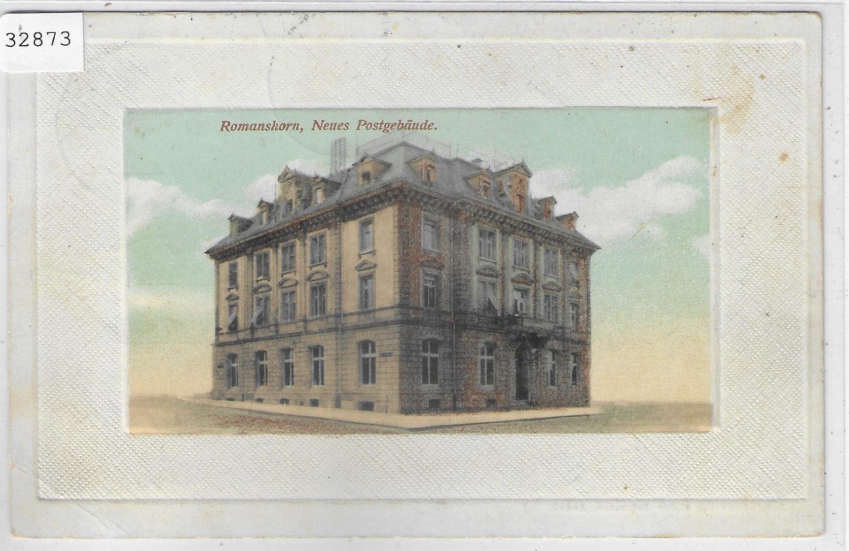 Cartoline postali: Romanshorn - Neues Postgebäude - Passepartout - Litho – Usato da Ettingen venduto da Kartenplanet
