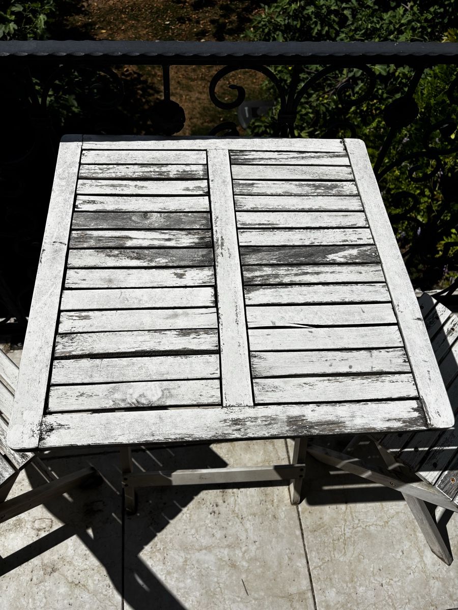 Ikea Set di tavolo e panche: Gartentisch und Stühle Set weiss Holz gebraucht – Usato da Wetzikon ZH venduto da Mole01 1