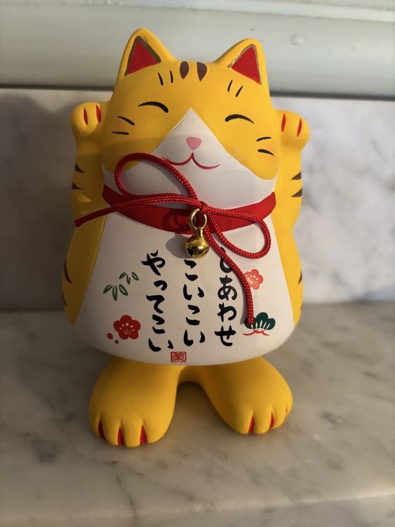 LOLIPPYY Maneki Neko Autoanhänger - Glückskatze Für Rückspiegel