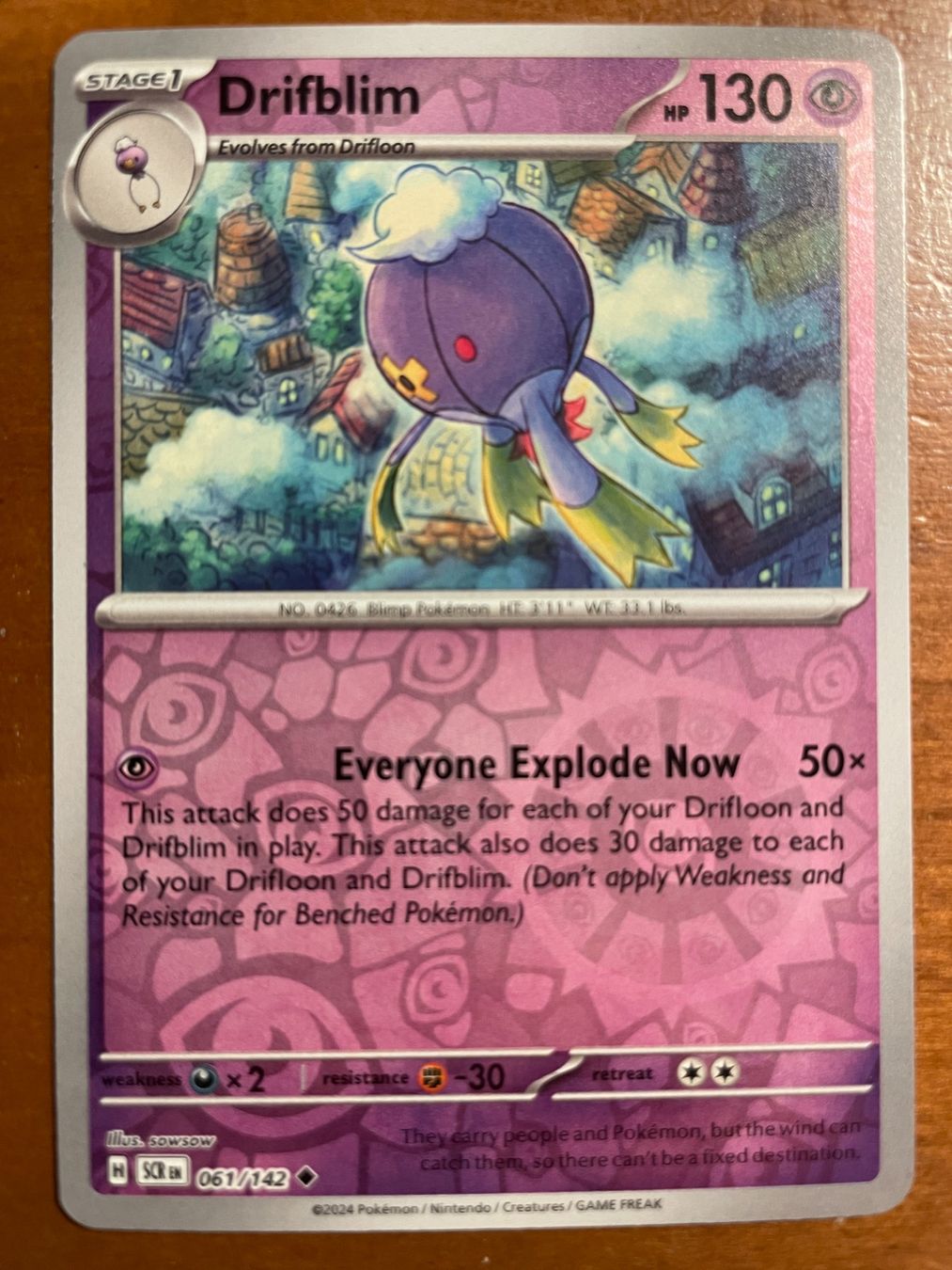 Pokémon Carte collezionabili: Pokemon Drifblim Reverse (Versand gratis) – Nuovo (secondo la descrizione) da Chur venduto da Angerson