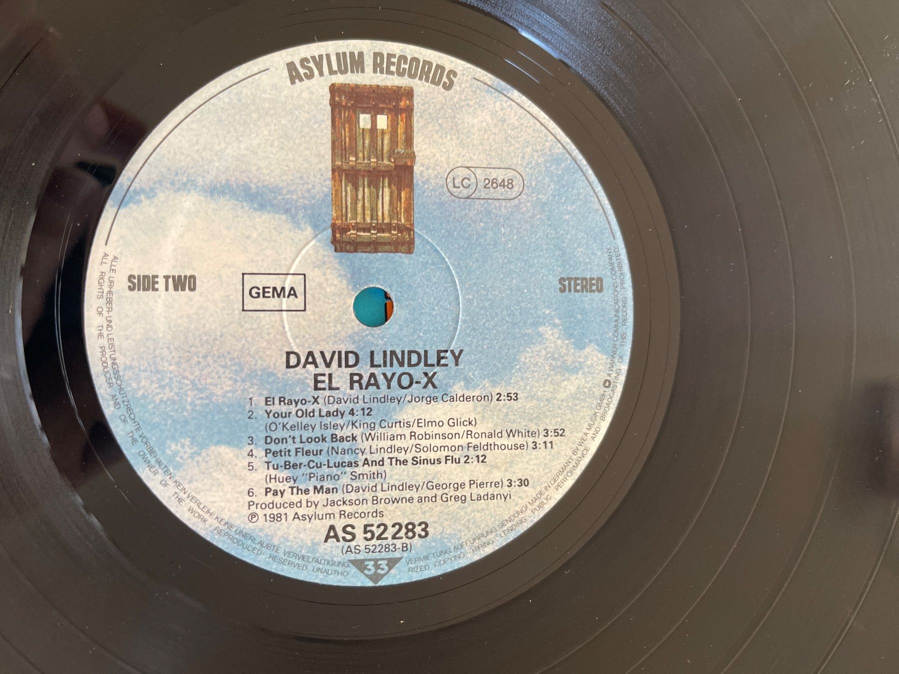Dischi in vinile: S1856/David Lindley - El Rayo-X – Usato da Frutigen venduto da Philippe_jsp 2