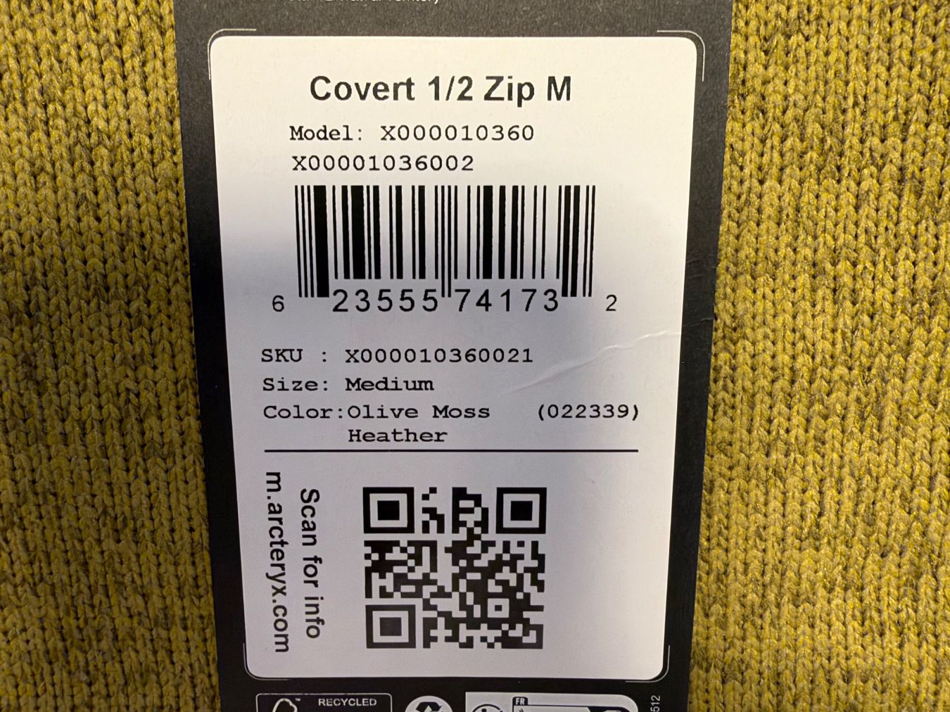 Arcteryx Giacche: Arcteryx- Covert 1/2 Zip Men - Size M – Nuovo (secondo la descrizione) da Ascona venduto da tom_8sjs 3