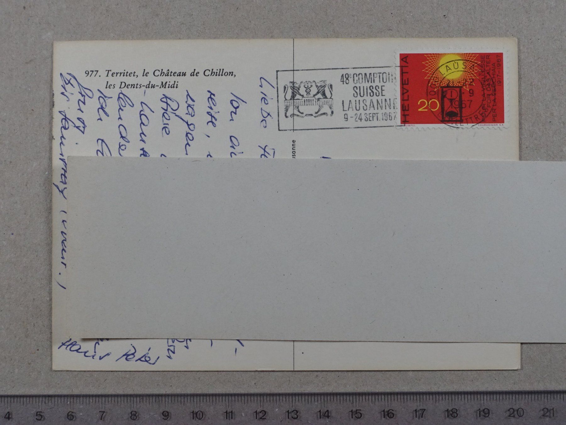 Cartoline postali: Territet, 1967 – Usato da Lenzburg venduto da fh1 1