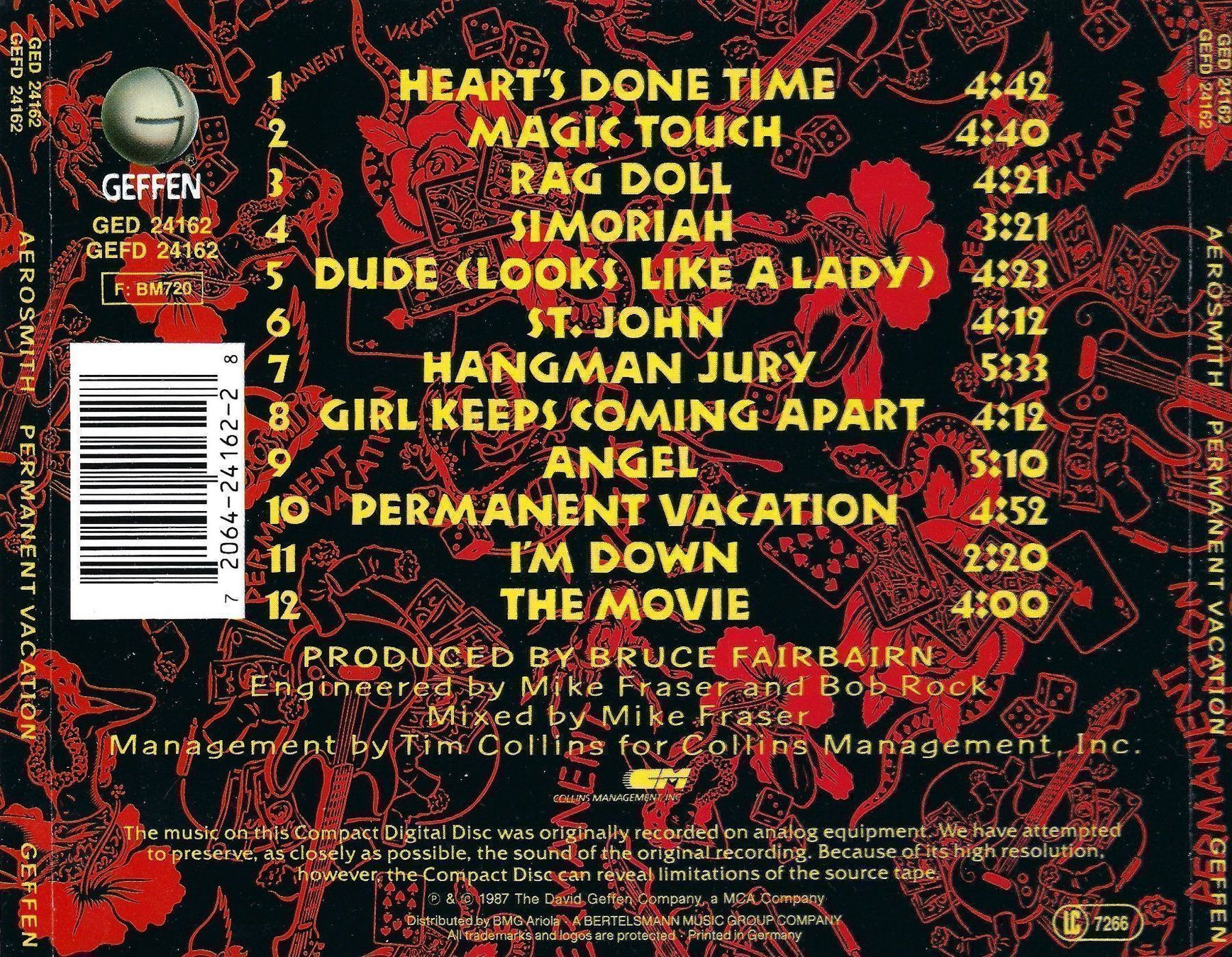 CDs: CD: AEROSMITH - Permanent Vacation – Gebraucht aus Rotkreuz von groeli69 1