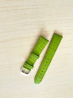 Grünes Uhrenarmband Kroko-Optik, 18mm - Sommerlicher Look!