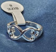 Eleganter Ring Herz, 925 versilbert, Gr. US 8 (CH 57)