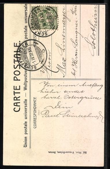 Cartoline postali: AK Schaffhausen, Schwabentor, 1907 – Usato da Berlin venduto da bartko-reher 1