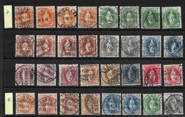 Stehende Lot - 32 Stücke der Ausgaben D u. E (KZ B)