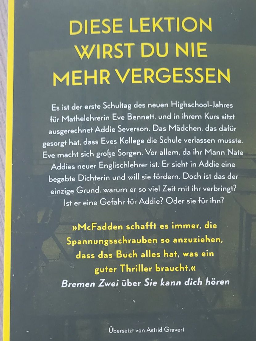 Libri: Freida Mc Fadden der Lehrer – Usato da Suhr venduto da saladino 1